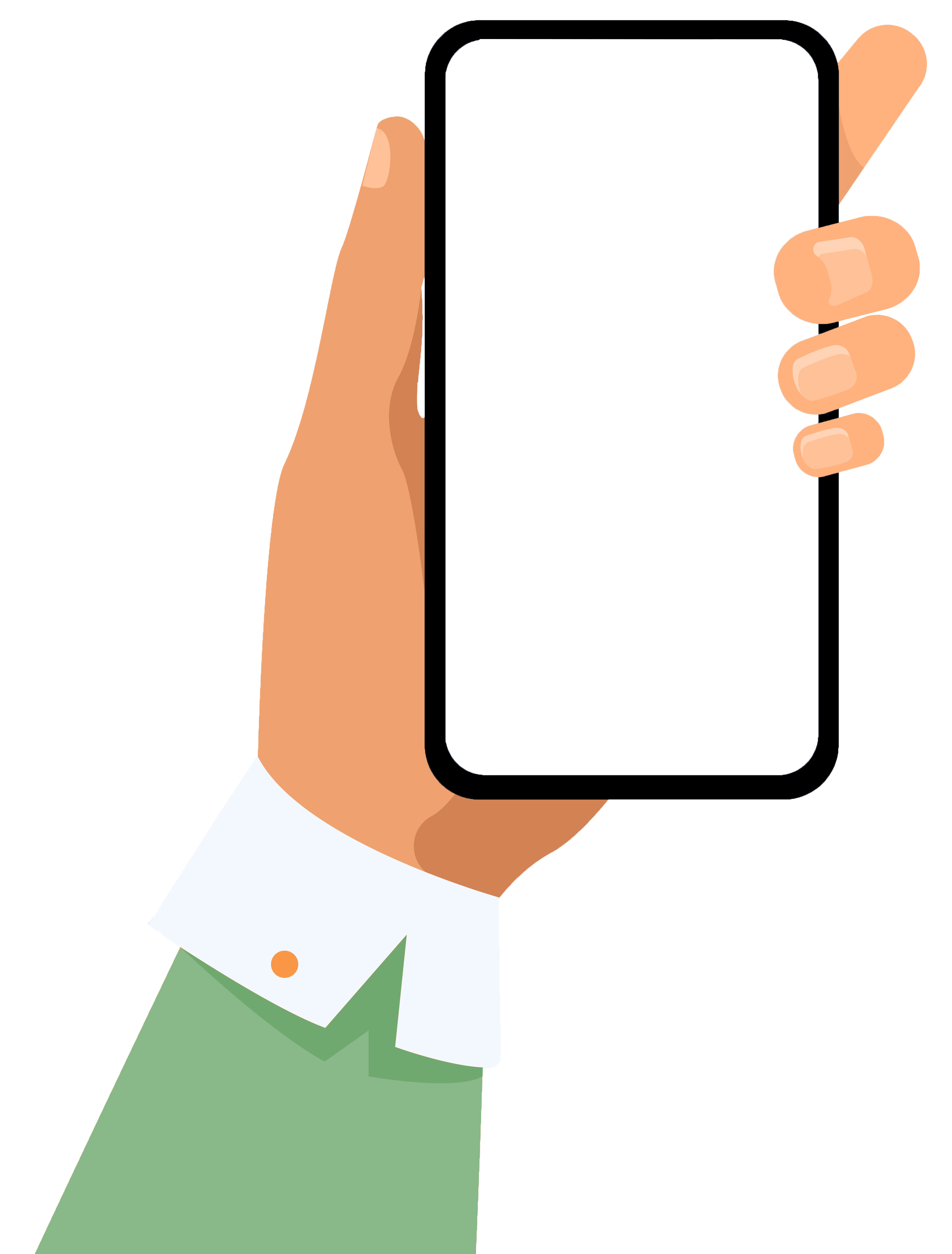 Hand mit Social-Media-Feed